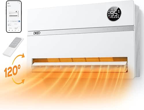 Dreo Smart Wall Heater, Electric Space Heater for Bedroom 1500W,