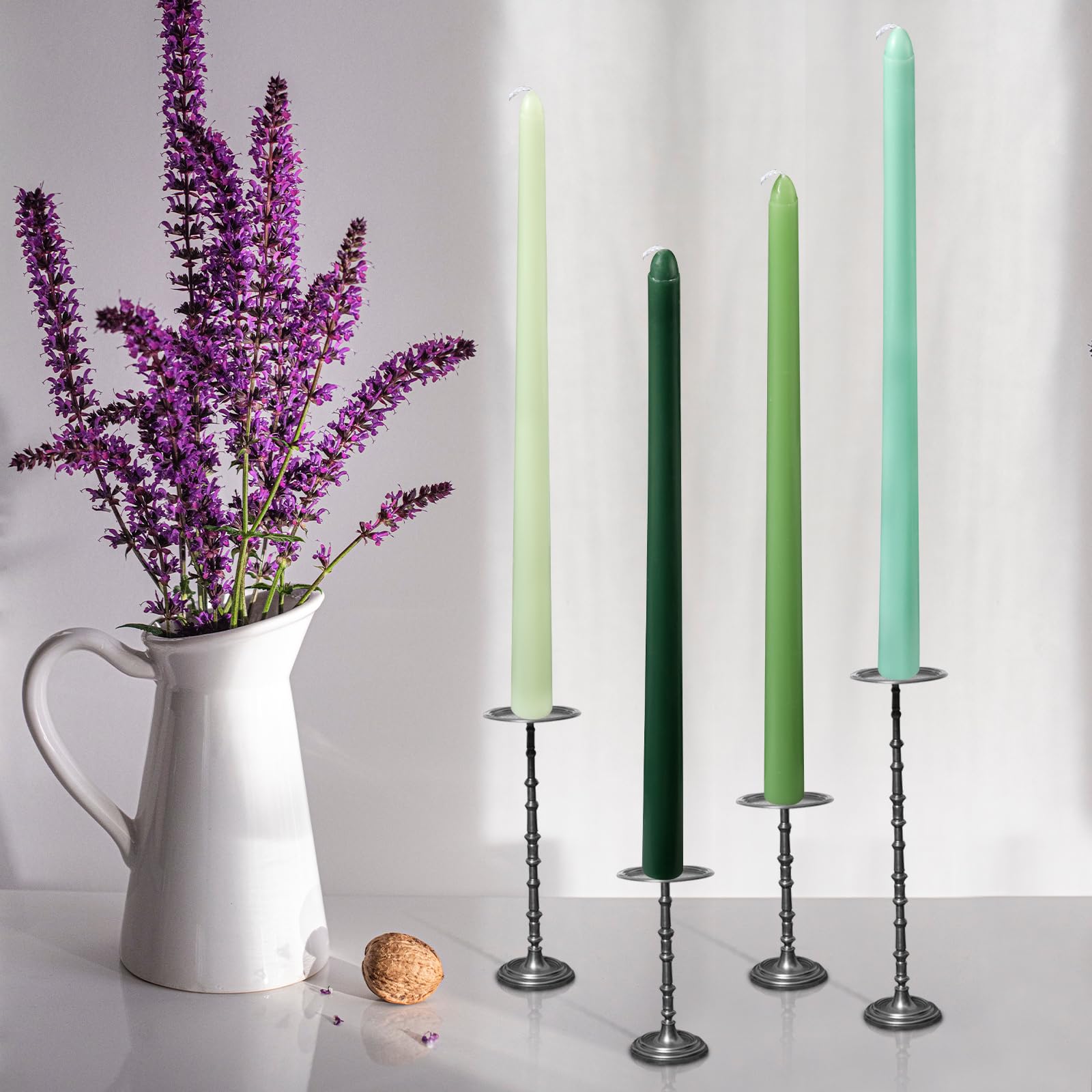 Viyffo Lot De 4 Bougies Coniques Sans Fumée Sans Fumée De 30