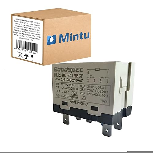Miniatura 4 de Relé de potencia del compresor de 6 pines HLR6100-2ATNBCF 208-240VAC 30A 277VAC
