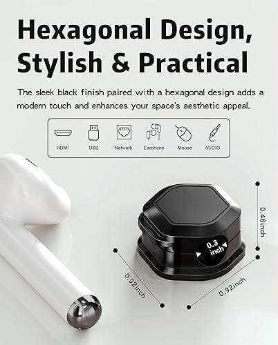 Miniatura 6 de Paquete de 6 clips magnéticos para cables cable ajustable suave Organizador de cables - Soporte de alambre adhesivo Cuworlis para debajo del