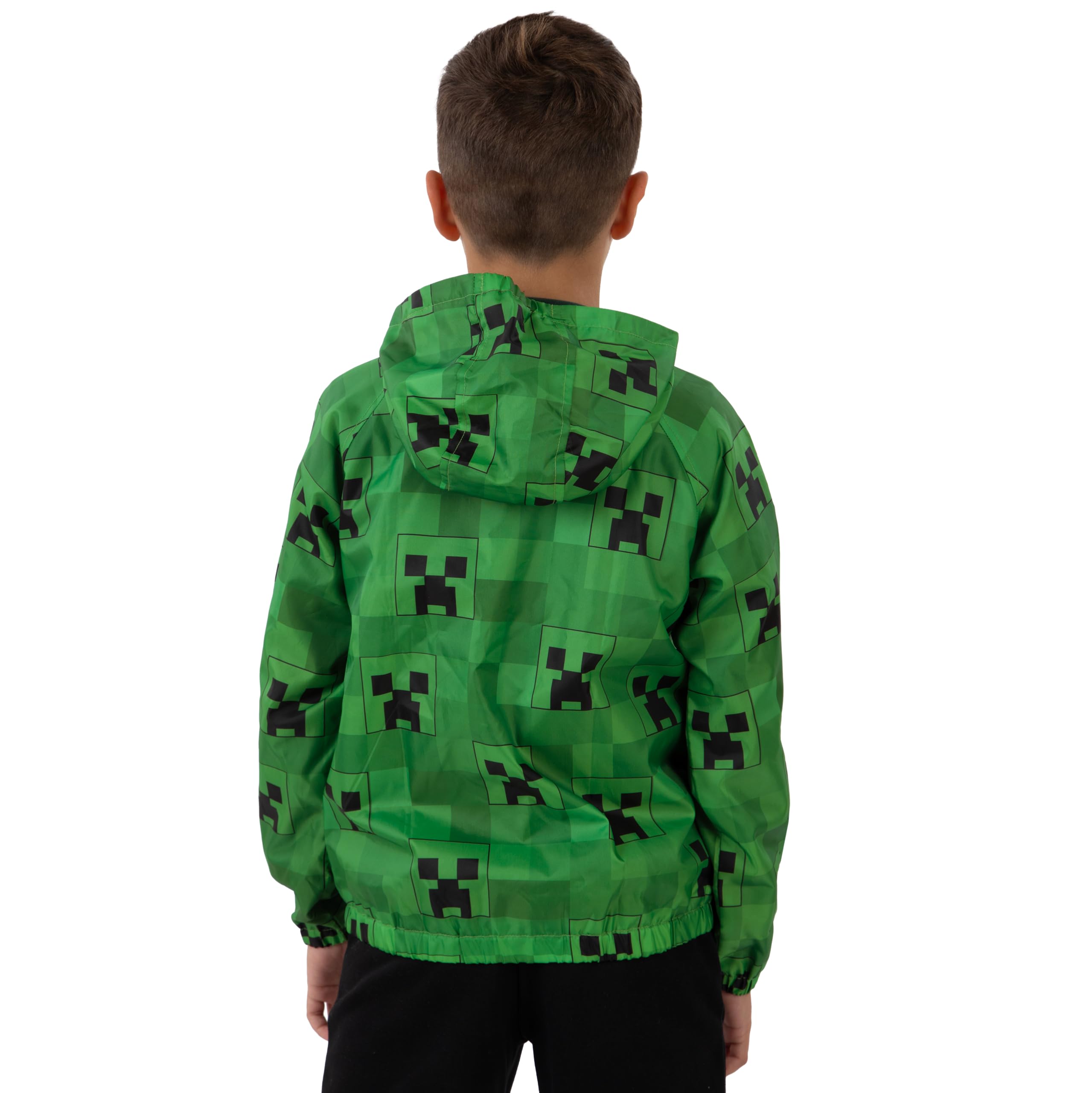 Minecraft Manteau Garcon Imperméable Enfant Creeper Veste