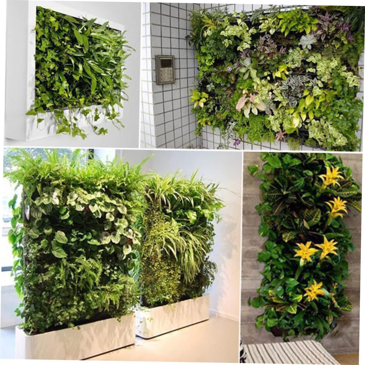 5pcs Vertical Hanging Planting Bag Multi-Pockets for Indoor and Outdoor Use Non-Woven Planter for Flowers Vegetables and Plants Space-Saving Wall Planter for Balconies and Patios