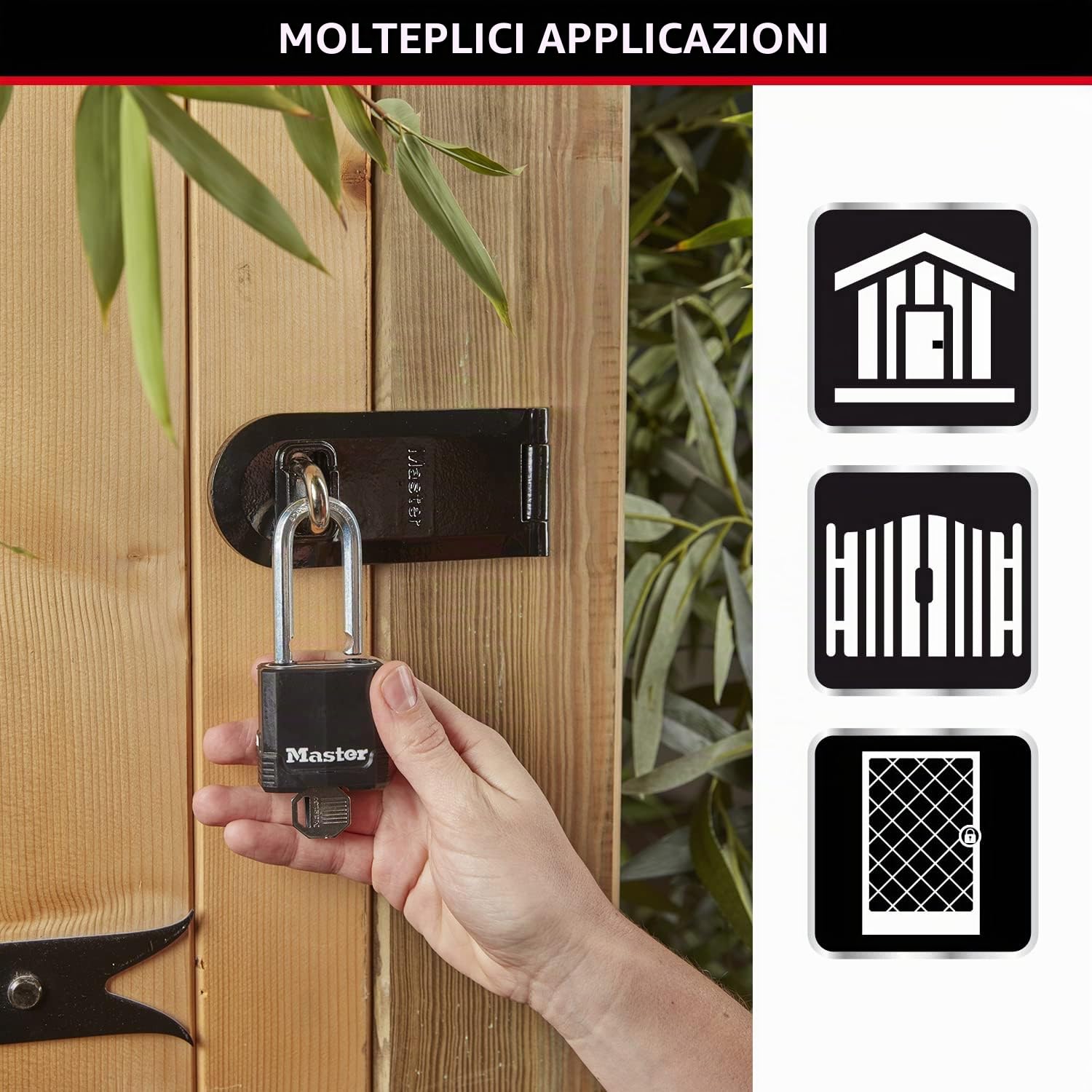Master Lock Lucchetto ad Alta Sicurezza Ottimo per Portali, Garage