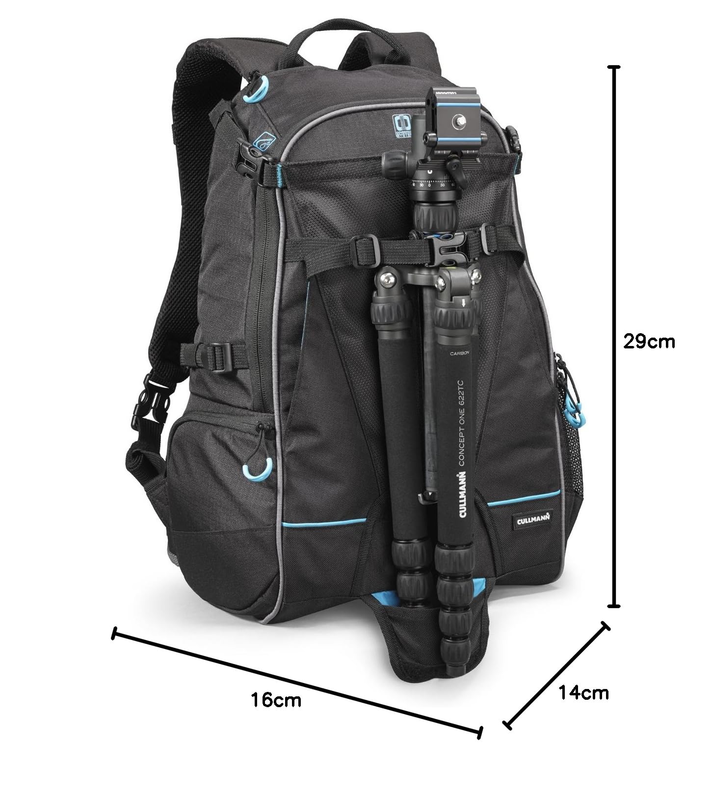Cullmann Ultralight sports DayPack 300 sac à dos noir appareil photo réflex numérique DSLR vidéo caméscope pour outdoor trekking loisirs voyage avec fonction sling bag ventilation housse de pluie poussière pour Canon EOS 1300D 70D M10 Nikon D3300 D5300 D7