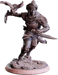 Rhazir Silent Blade - Humano Ladino - Miniatura sem pintura para RPG