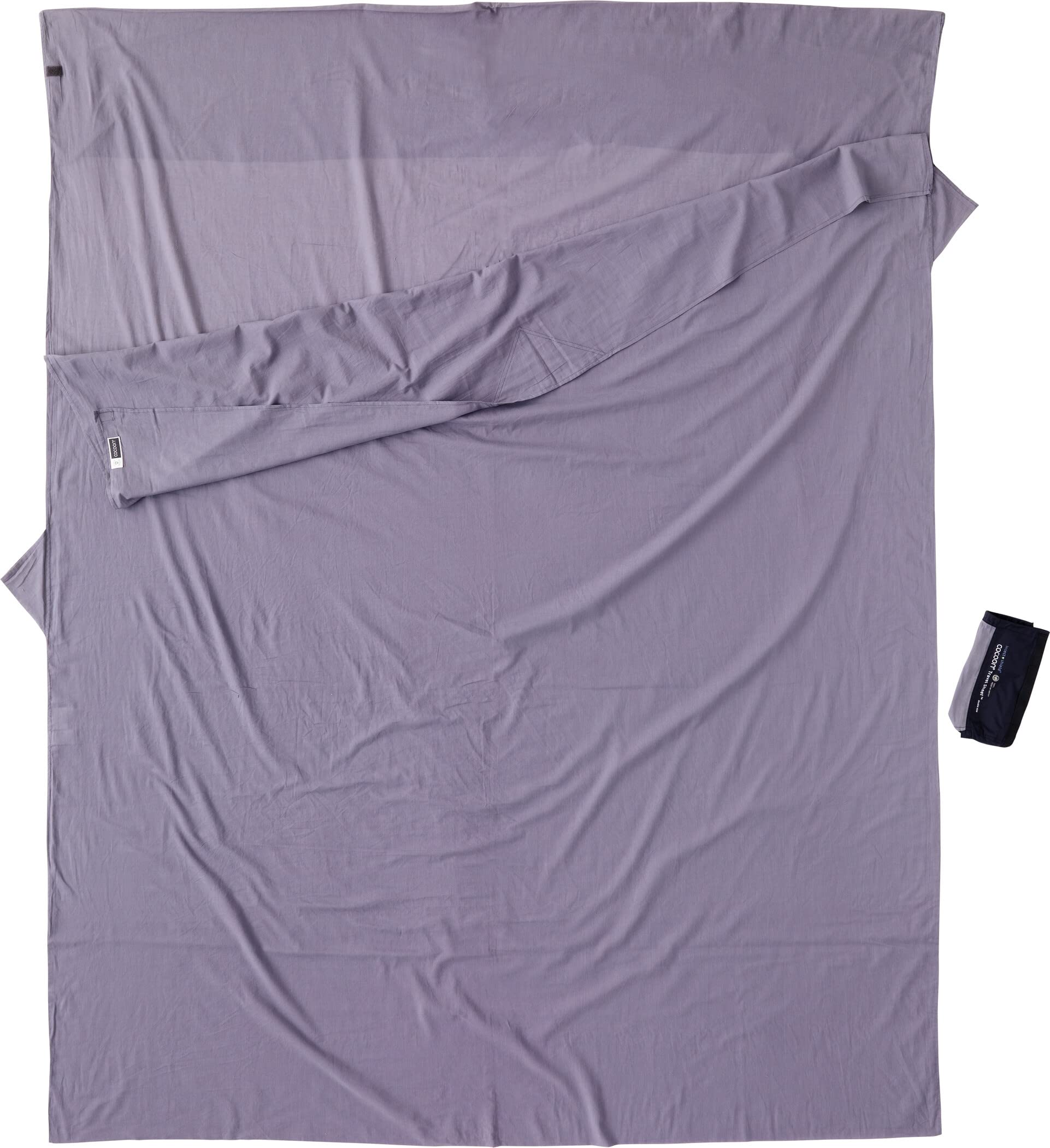 Cocoon Insect Shield Line Travel Sheet Double Size with Insect Protection Waterproofing Double Sleeping Bag, elephant grey