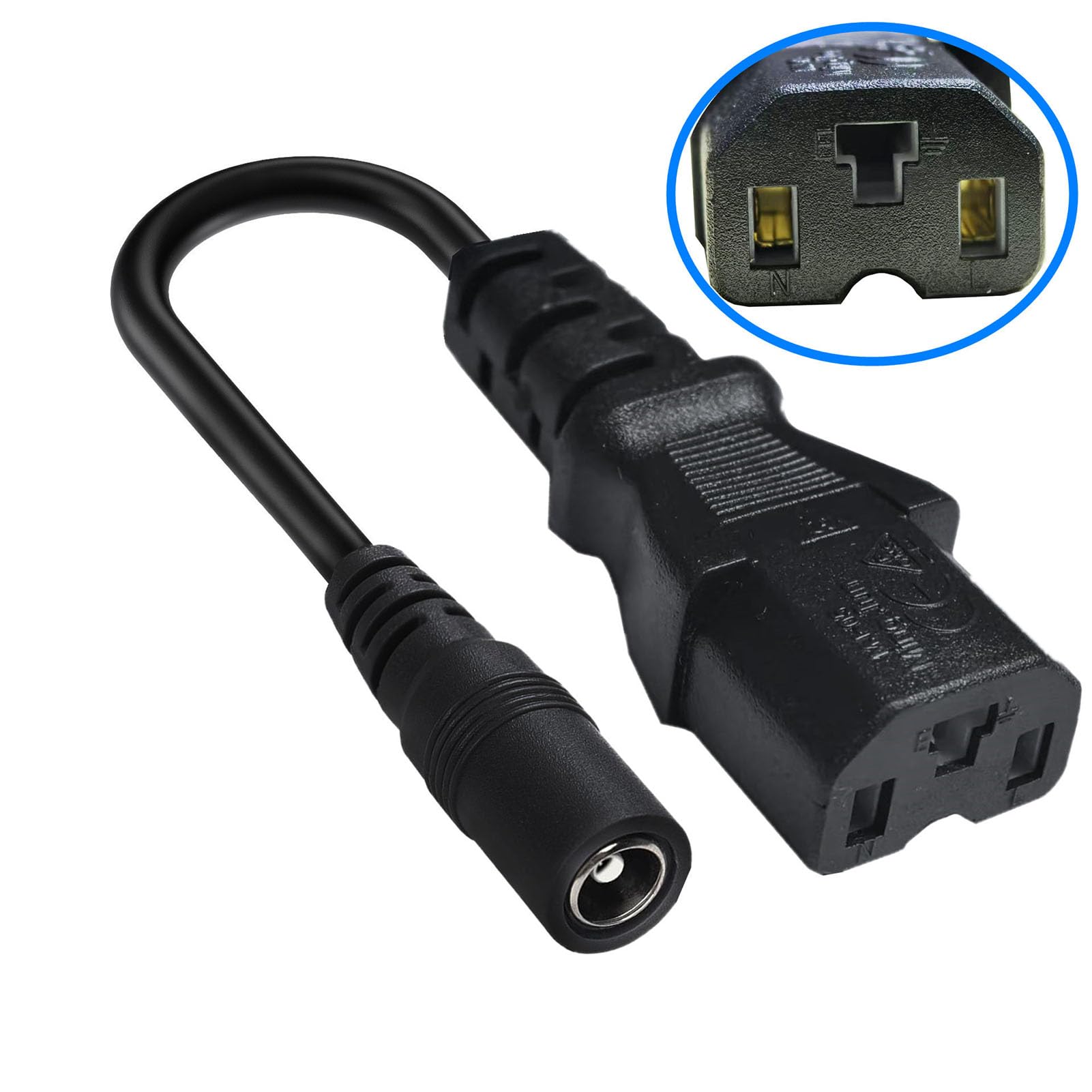 Cavi di Conversione per Caricabatterie di Monopattini Elettrici, Adattatore Maschio-Femmina Multi-Compatibile con PVC Ignifugo e Connettori in Ottone, per Hoverboard,