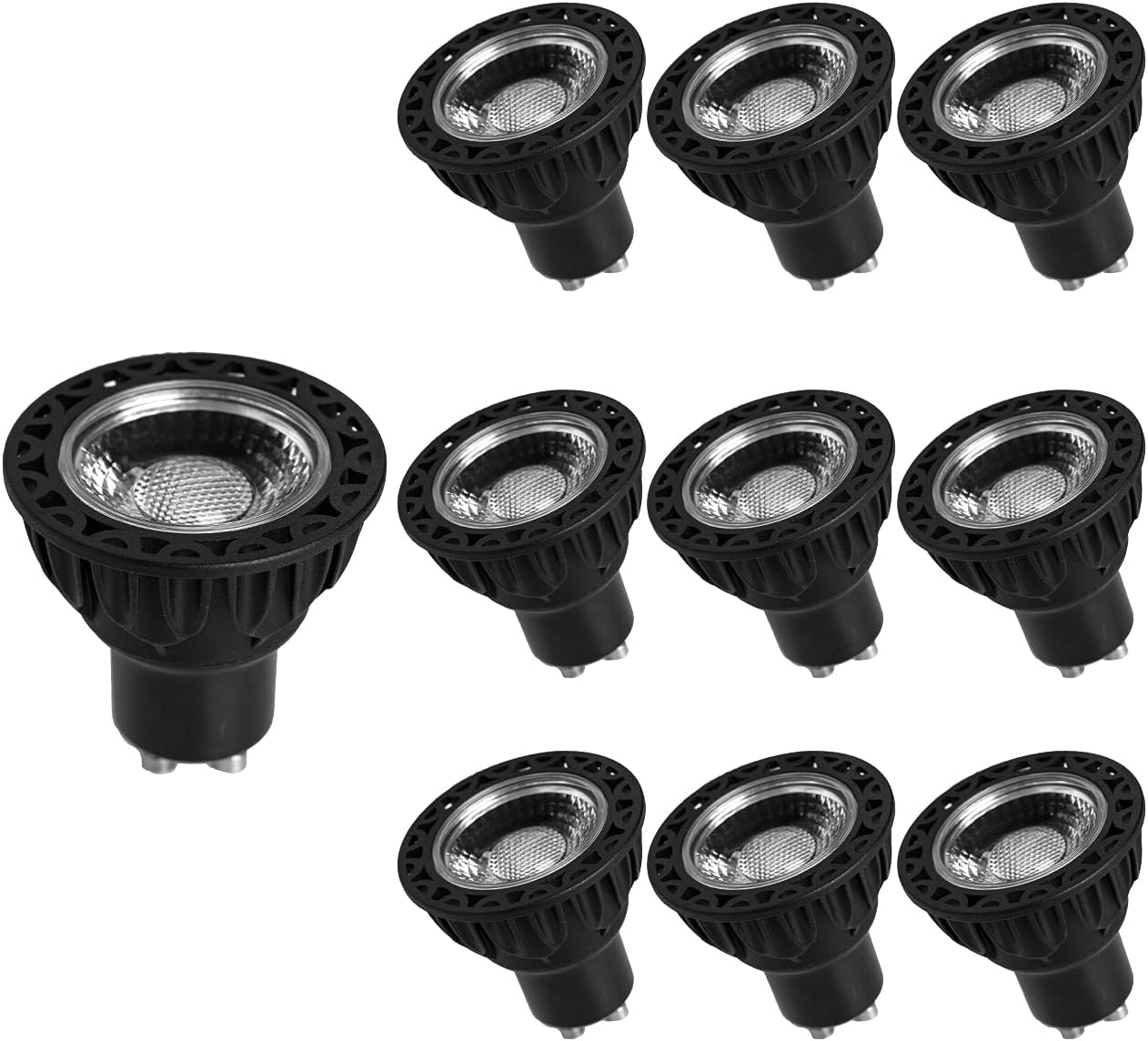 EAGLOD GU10 LED Bulbs Dimmable,50w Halogen Lamps Equivalent 2700K Warm White Light, 6W 500lm LED Bulb Replacement for Recessed Track Lighting GU10, 110V~120V Recessed Lights, 10 Pack