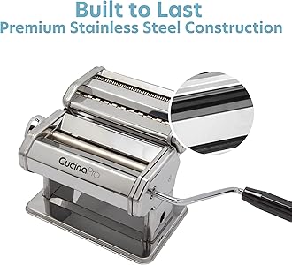 Pasta Maker Machine (177) By Cucina Pro - Heavy Duty Steel C