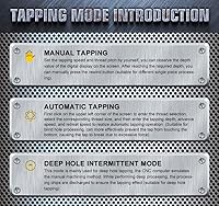Vista 3 de US Stock ZAC - Máquina de roscado eléctrica de 110 V 1200 W, servomotor M6-M30, brazo de roscado flexible universal de 200 rpm, enchufe portátil