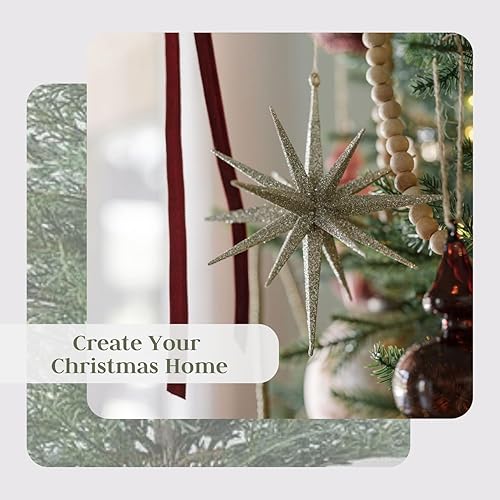 Miniatura 4 de Sinclair & Moore Holiday Collection 2023 por CG Hunter, juego de 4 adornos de cristal dorado antiguo de 4 pulgadas para árbol de Navidad,