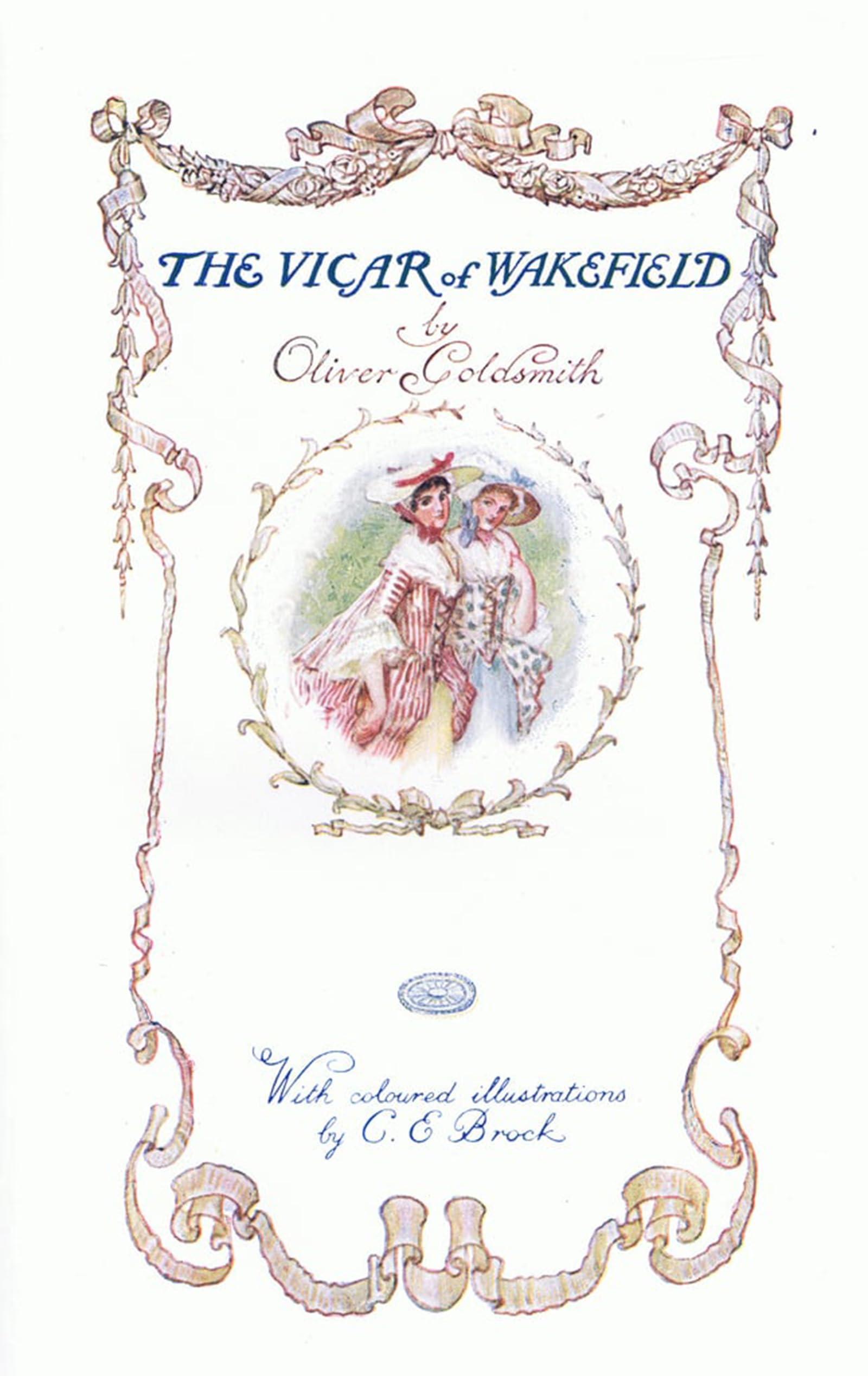 ARTXLXXBN Famous Painting Art Wall Decor Abstract Art Picture the Vicar of Wakefield Title Page by Charles Edmund Brock Animal Pictures for Home Decor 60x90cm
