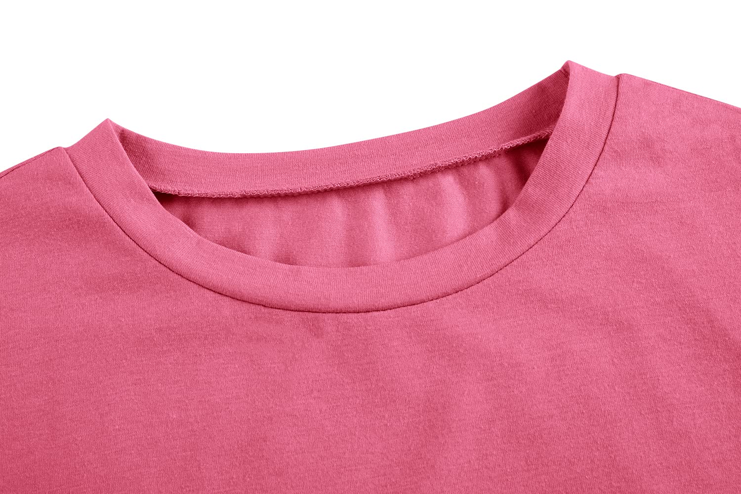 Haloumoning Dziewczęce T-shirty, okrągły dekolt, krótki rękaw, czapka, top, lekki, jednokolorowy, z kieszenią na piersi, na lato, top 7-14 lat