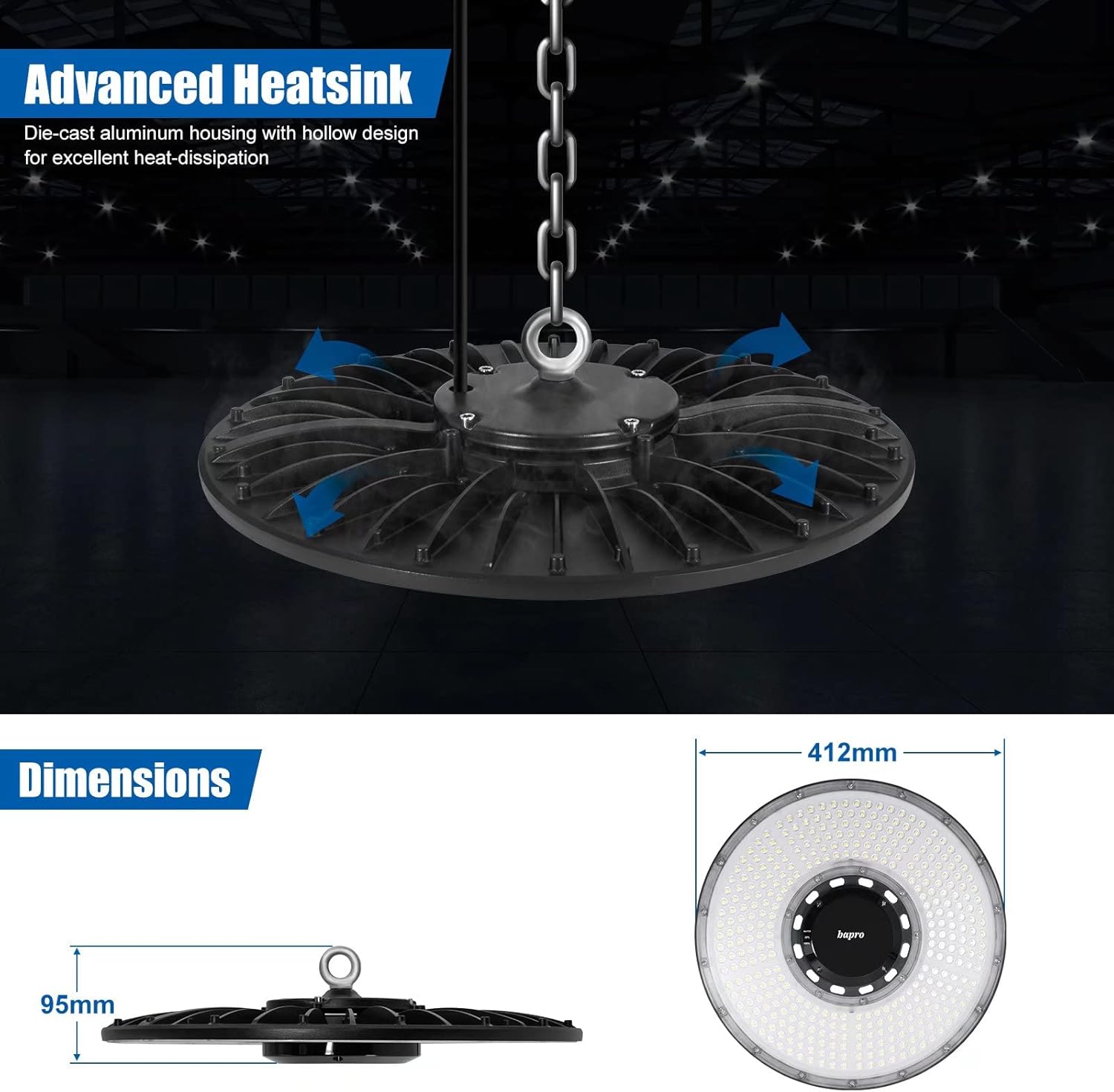 One-Day Sale: Up to 50% Off 10 Pack 200W LED High Bay Light, 20000LM 6000K UFO LED Shop Light, 5' Cable with 110V US Plug, IP65 Commercial Lowbay Area Lighting Fixture for Garage Factory Workshop Warehouse Residential, Non-Dim 🔥 Hot Deals 10 Pack 200W LED High Bay Light, 20000LM 6000K UFO LED Shop Light, 5' Cable with 110V US Plug, IP65 Commercial Lowbay Area Lighting Fixture for Garage Factory Workshop Warehouse Residential, Non-Dim