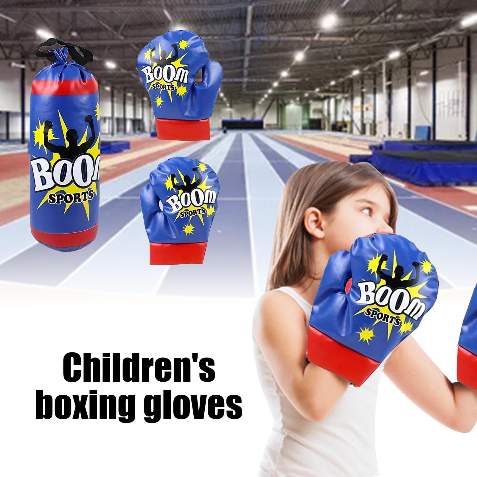 Saco de Boxeo para Niños con Guantes, Equipo de Entrenamiento de Boxeo Profesional