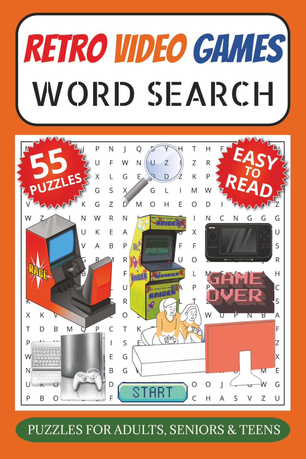 Livre de Mots Croisés sur les Jeux Vidéo Rétro : Puzzles Nostalgie des Années 70 à 2000