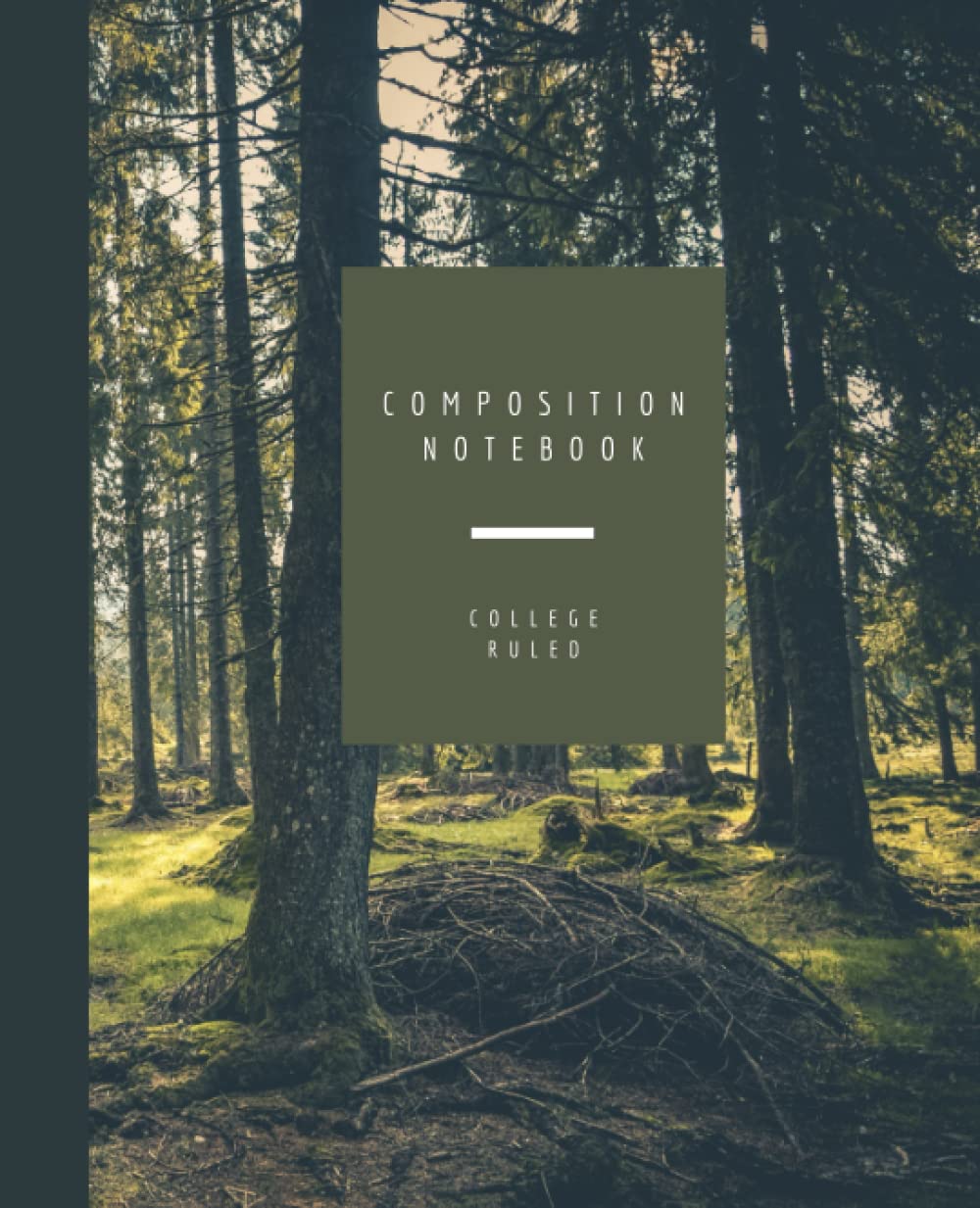Composition Book: Forest Themed College Ruled Composition Book - 7.5 x 9.25 inches - 200 pages