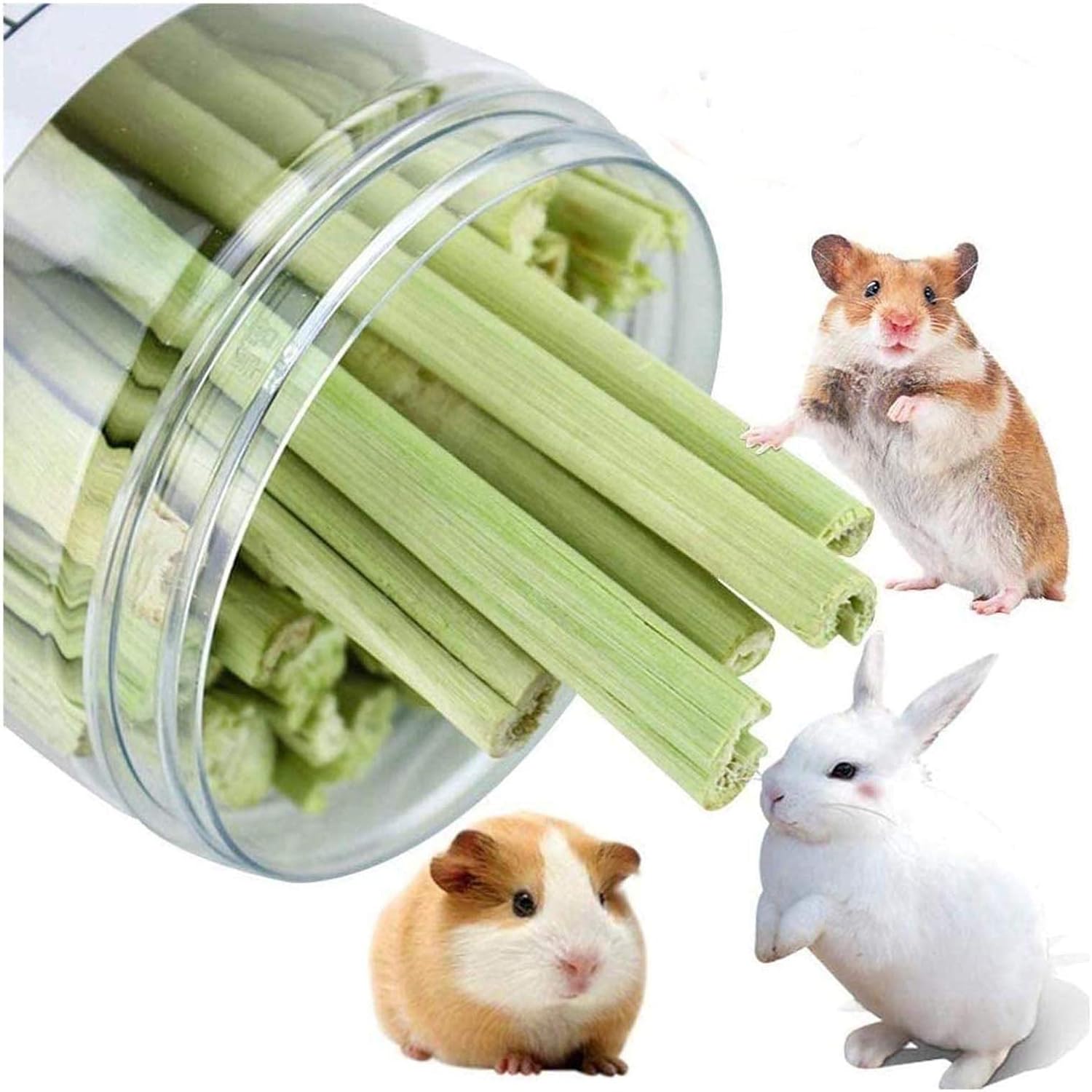 Rabbits Natural Bamboo Sticks 10.6ounce Teeth Grinding Chew Toy for Bunny Chinchilla