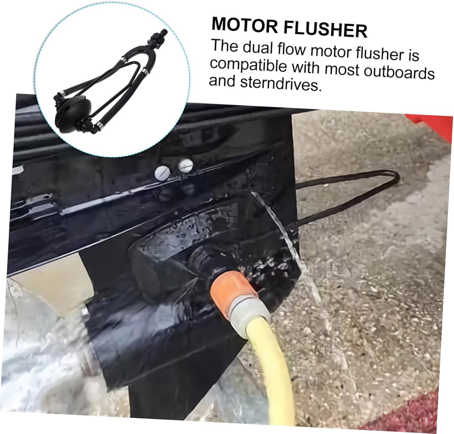 Kisangel Outboard Motor Flusher Kit Dual Tube Engine Cleaner for Boat Owners Essential Yacht Accessory for Maintenance User Friendly Design for Hard to Reach Areas