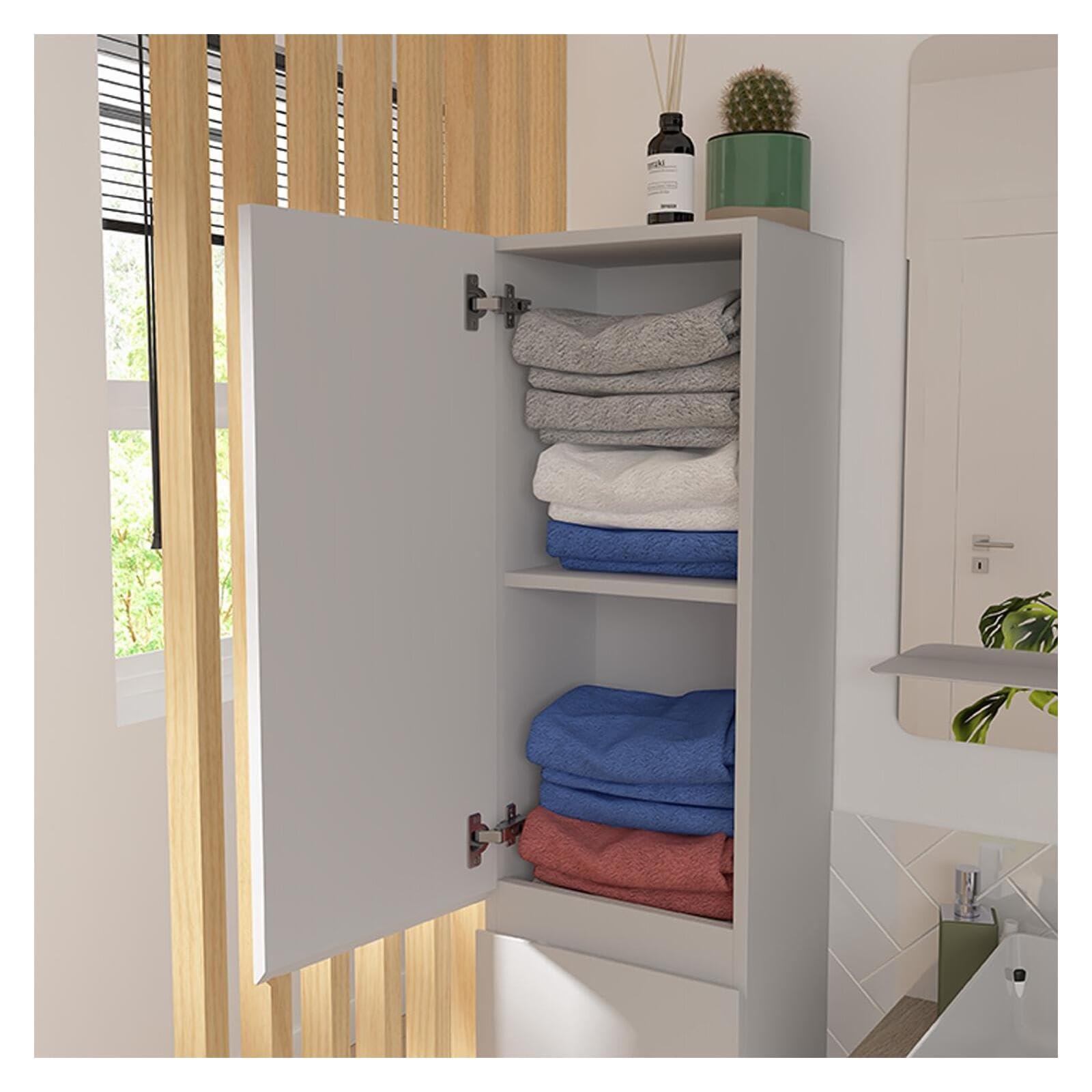 MOB-IN Set mobile doppio lavabo bianco 120 cm + 2 lavabi + 2 specchi + 2 rubinetti + colonna Sorrento