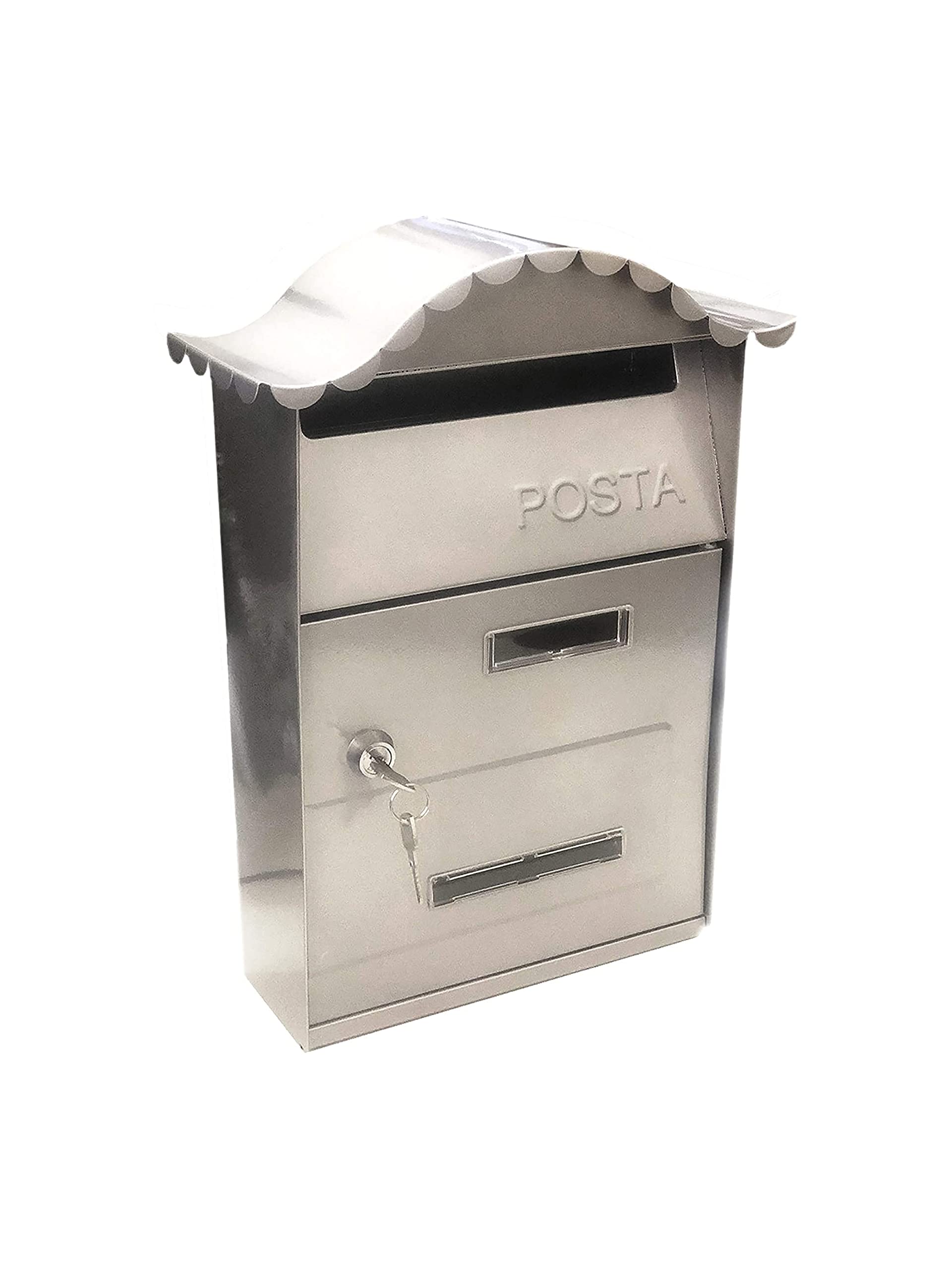 Cassetta Postale MAXI HOUSE Silver - Dimensioni 290x365x70 Mm, Per Esterno Con Tasselli - Foto 4