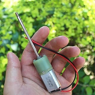 GRASAKY Model Geared Planetary Gearbox Gear Motor, DC 12V All Metal Gear, Long Shaft Planetary Geared Motor, Carbon Brush Reduction DC Motor with Wire Rotating Torque