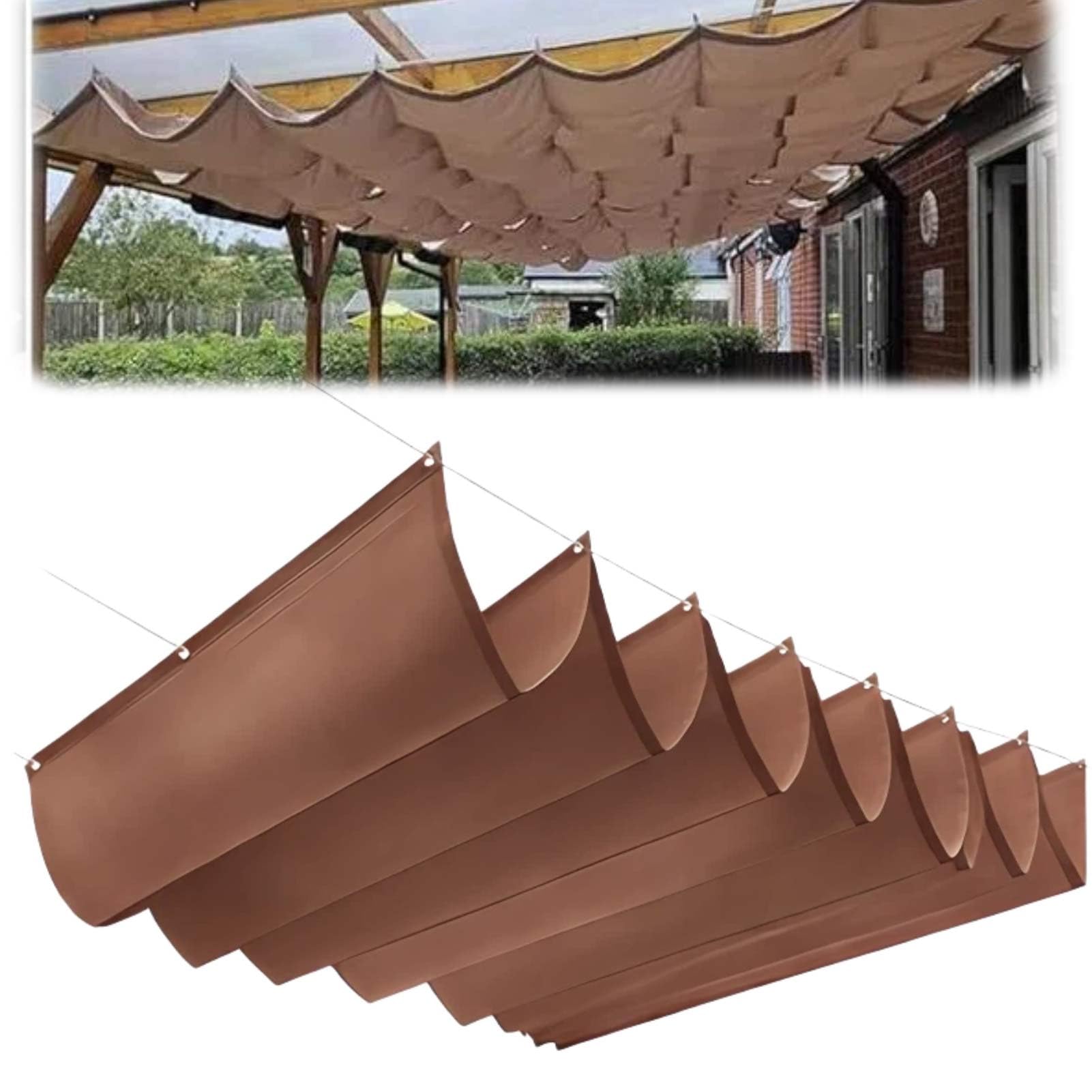 Toldo retráctil contra el viento y lona impermeable exterior