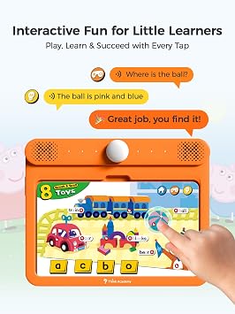 Think Academy Interactive Learning Tablet Pad with Flash Cards for Kids 3-5