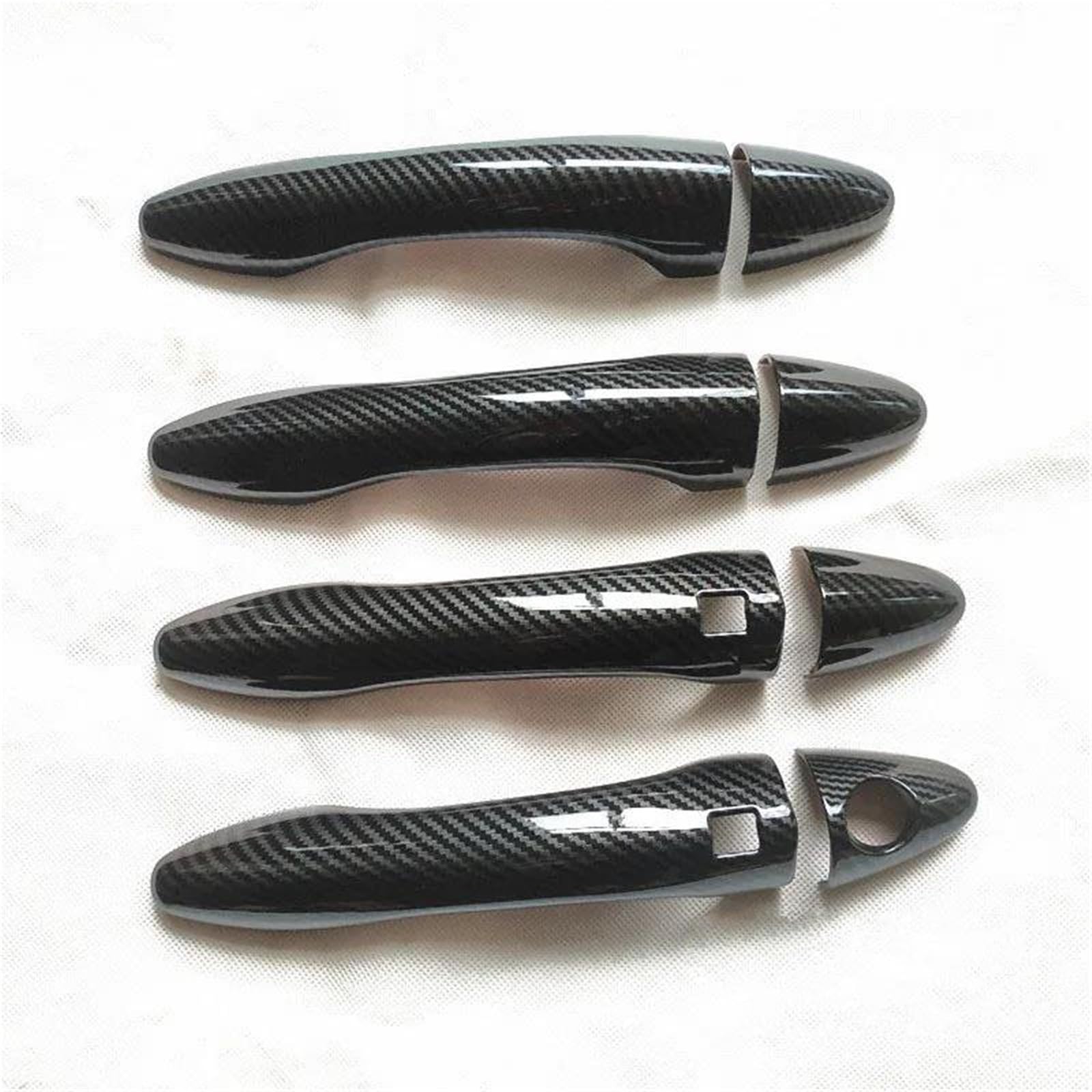 Piwine Type D For Kia For Optima K5 Tf Mk3 2012 2013 2014 Car Door Handle Plastic Cover Trim Handles Covers Imitation Carbon Fiber(Type D)