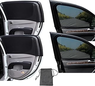 5 Stück Sonnenschutz Auto Kinder, Autofenster Sonnenschutz Kinder, Sonnenschutz Auto Seitenscheibe für Baby und Familie, UV-Schutz für Reisen und Alltag, Universelle Passform für SUV und Großfahrzeuge
