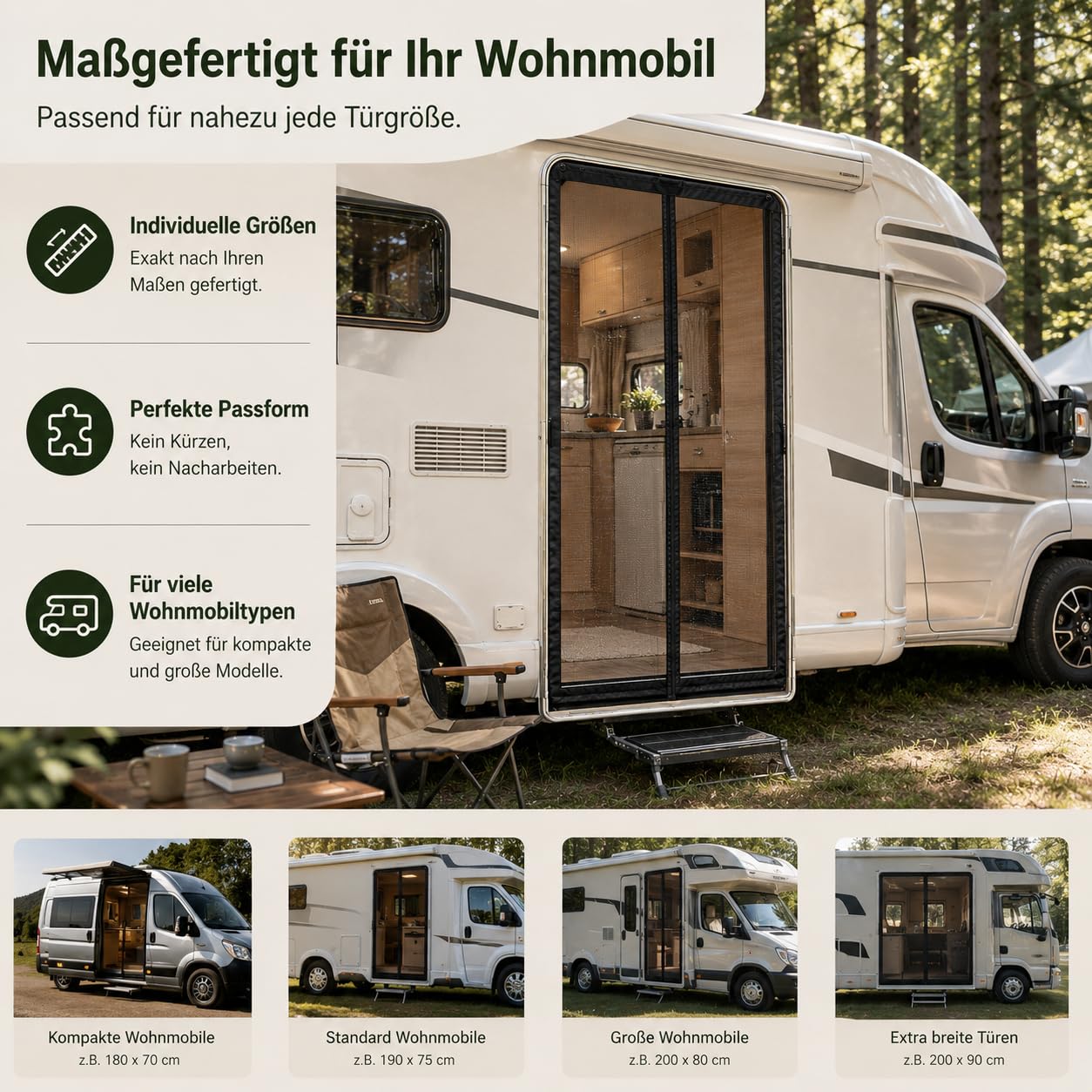 Maßgeschneidertes Fliegengitter Tür Magnet, Passgenau nach Ihren Maßen individuell anfertigbar, Extra starke Magnete & selbstschließender Insektenschutzvorhang für Balkontür, Terrassentür