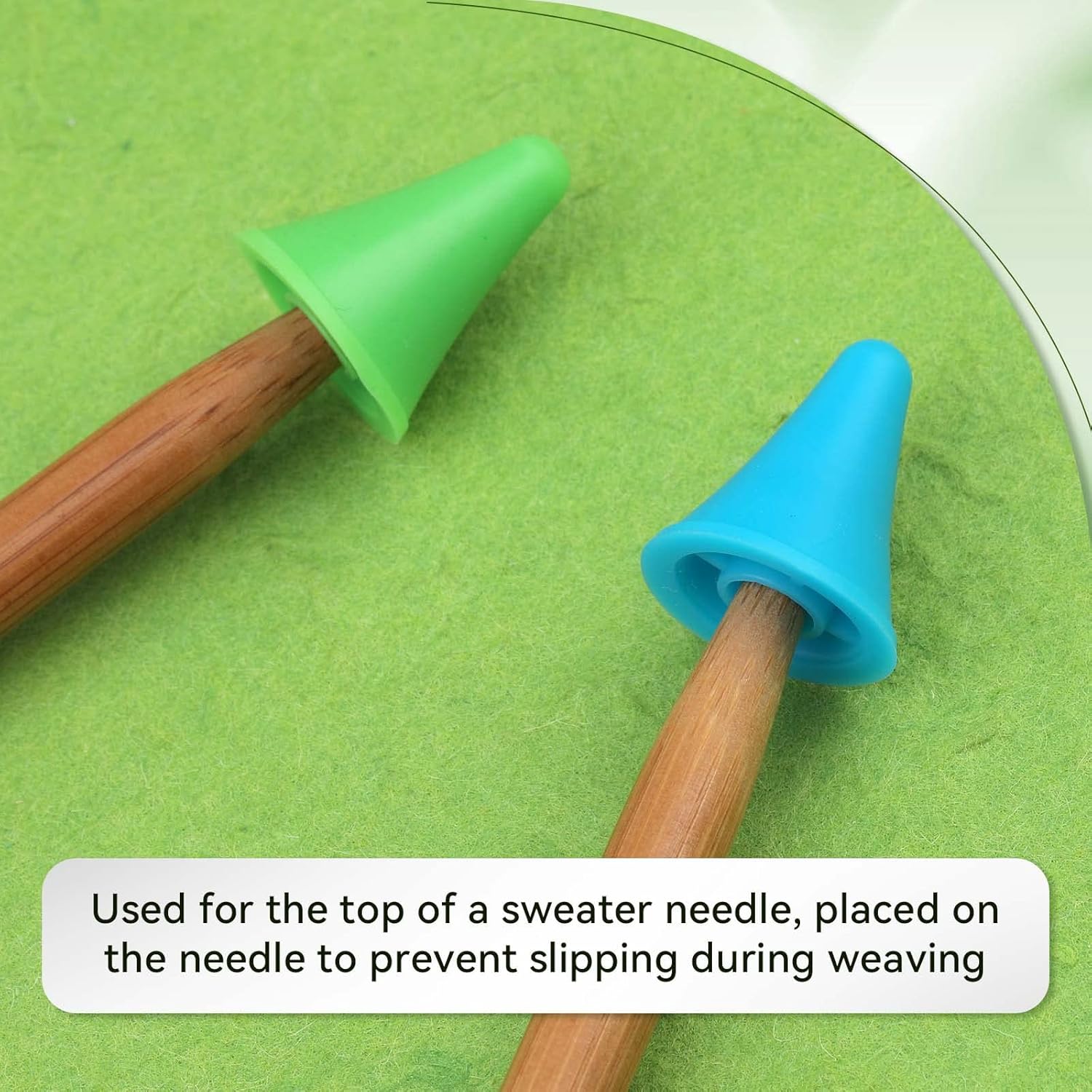 56 PCS Colorful Knitting Needles Point Protectors/Stoppers with Plastic Box, Include 40 Small & 16 Large, Knit Needle Tip Covers for Beginners Knitting Craft DIY - Image 7