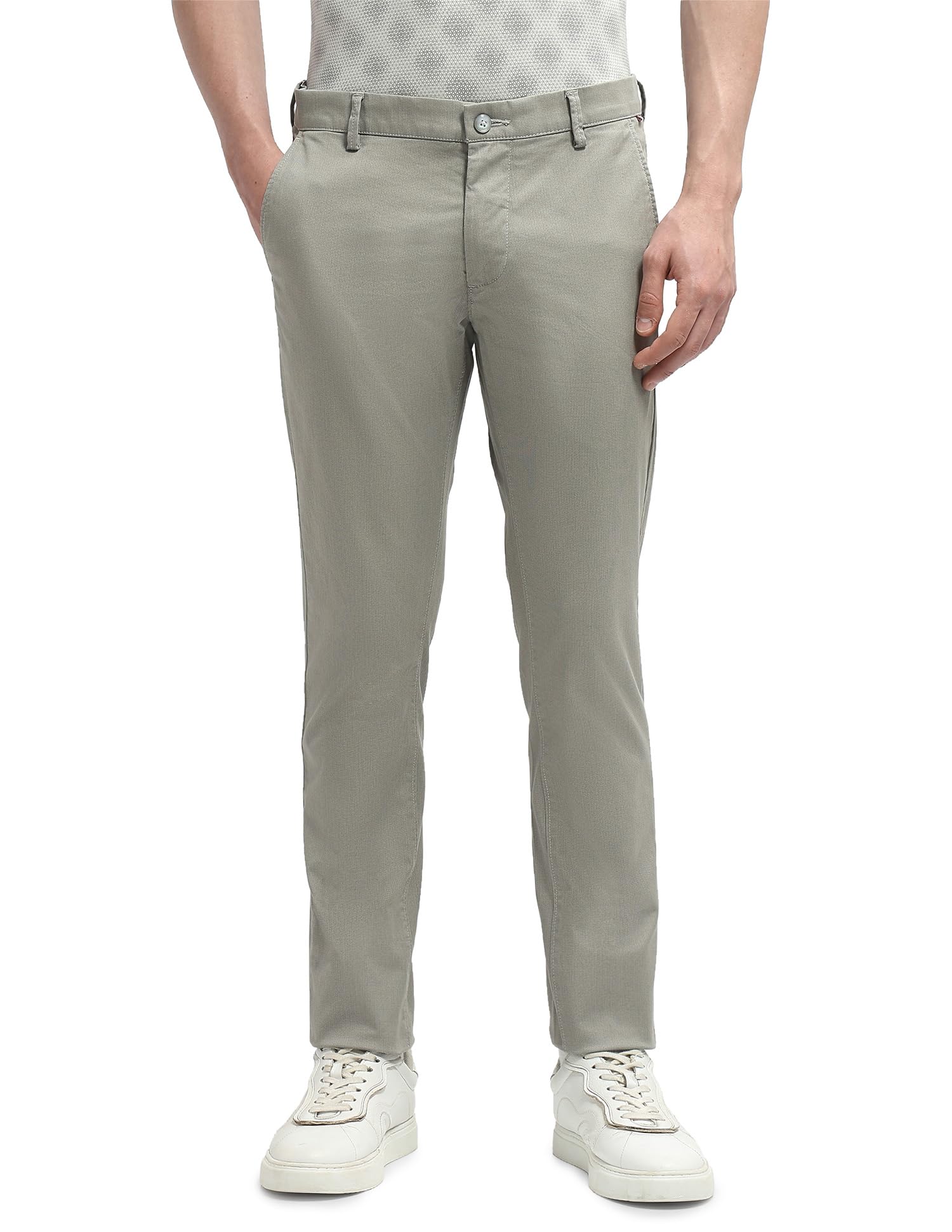 arrow sports Arrow Sport Men's Bronson Slim Fit Twill Trousers-picture-39