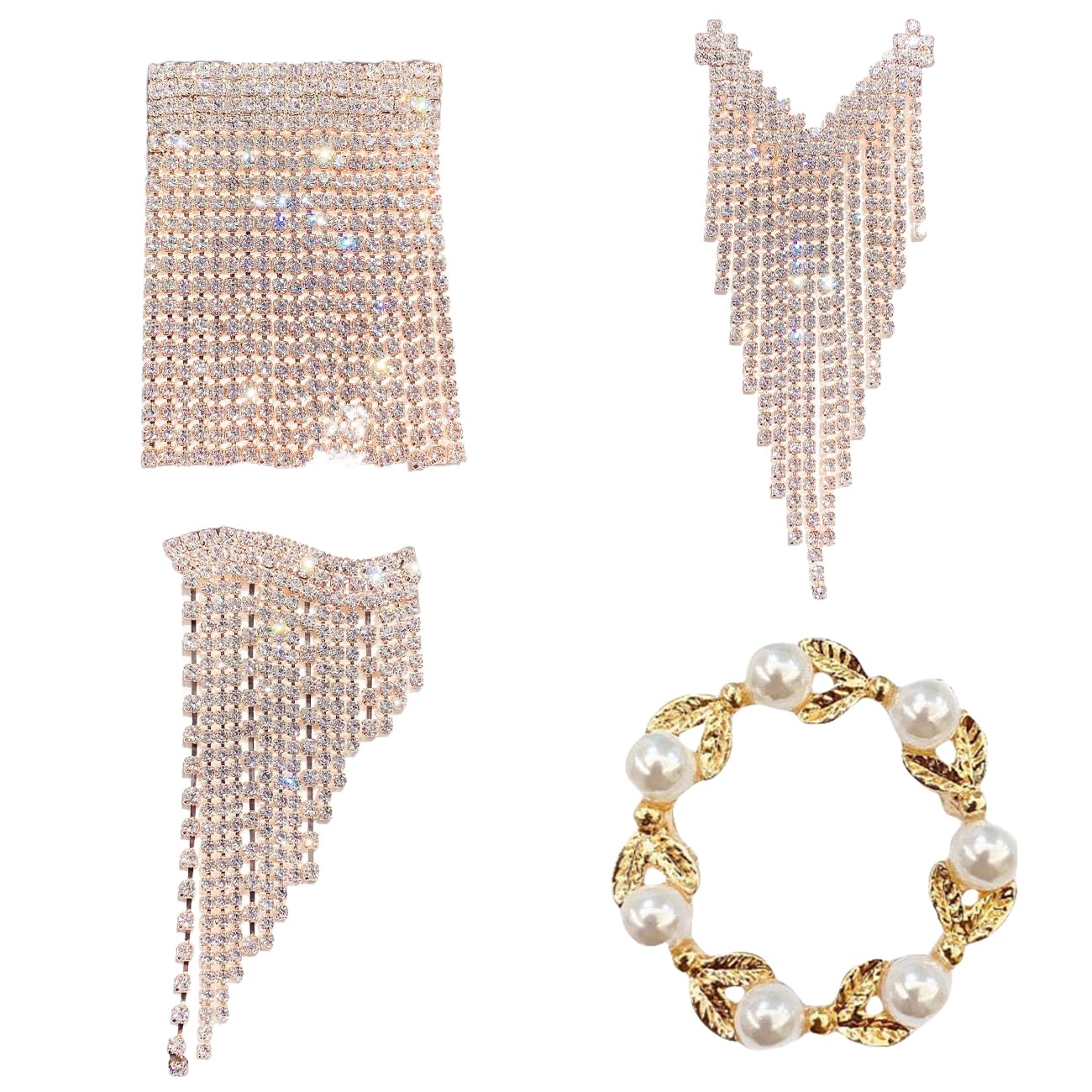 FAIRYGATE Brooch Pins Retro Crystal Rhinestone Brooches for Shirt Collar Decoration, B20 — view 23