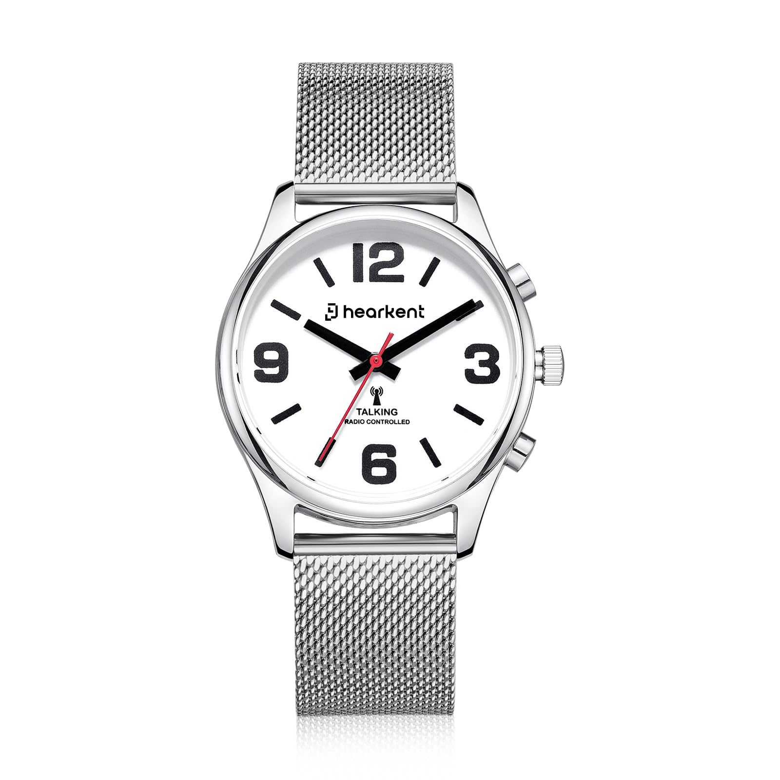 Hearkent Sprechende Uhr,Deutsche Sprachansage,Selbsteinstellende Armbanduhr | Große Zahlen,Geschenkideen für Senioren/blinde/Sehbehinderte Menschen,Eingebauter Alarm/Stundensignal-2309