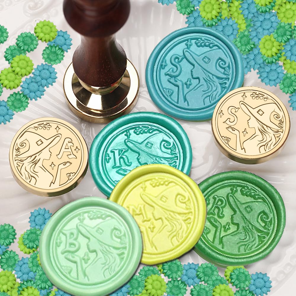 YOLAKIS Metallic & Green Wax Seal Beads, 1400pcs Assorted for DIY Wax Stamps & Envelope Sealing