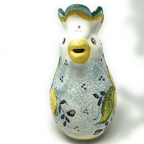Miniatura 2 de CERAMICHE D'ARTE PARRINI - Italian Ceramic Art Pitcher Vine Vino Jar Pottery Decorated Lemons Hand Painted Made in ITALY Tuscan