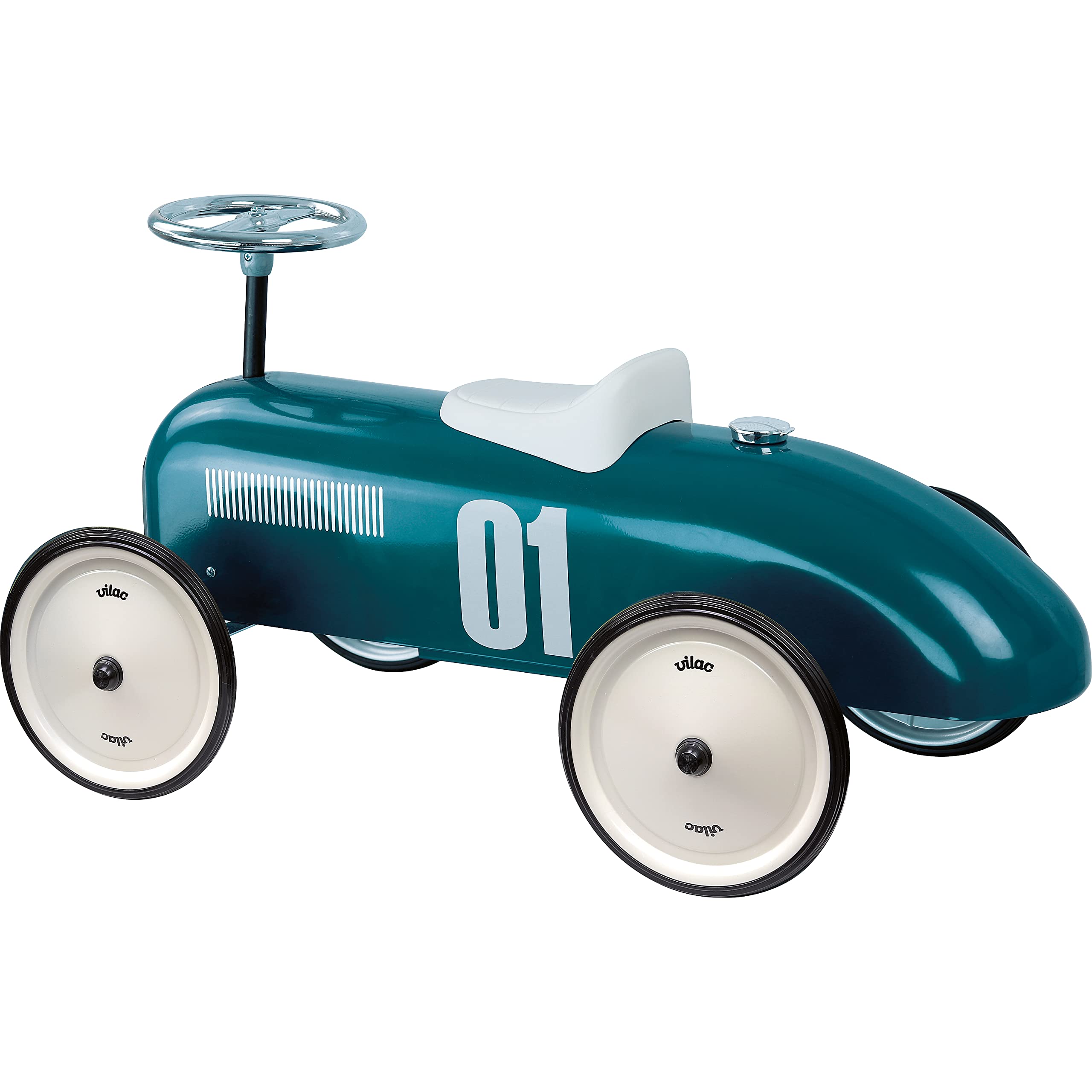 Vilac 1123 - Voiture Vintage Blau Petrol Flugzeuge, Blau