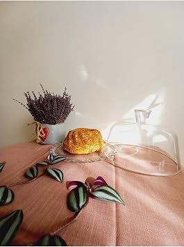 Paşabahçe 96874 Kek Fanus Petite Patisserie, Şeffaf Cam, Beyaz