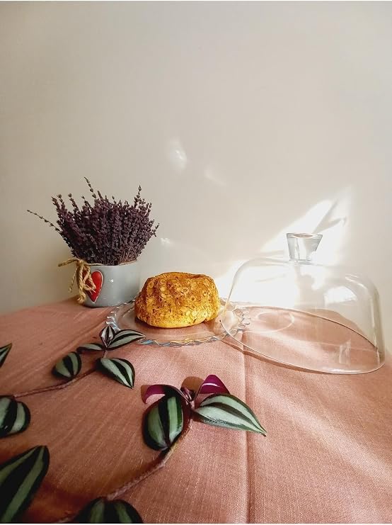 Paşabahçe 96874 Kek Fanus Petite Patisserie, Şeffaf Cam, Beyaz
