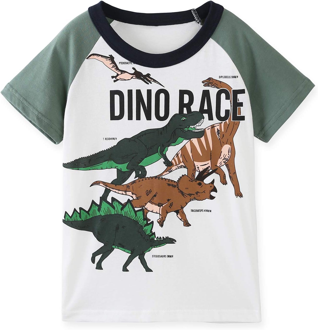 HowJoJoBoys Cotton Long Sleeve T-Shirts T Rex Dinosaur Shirt Graphic Tees