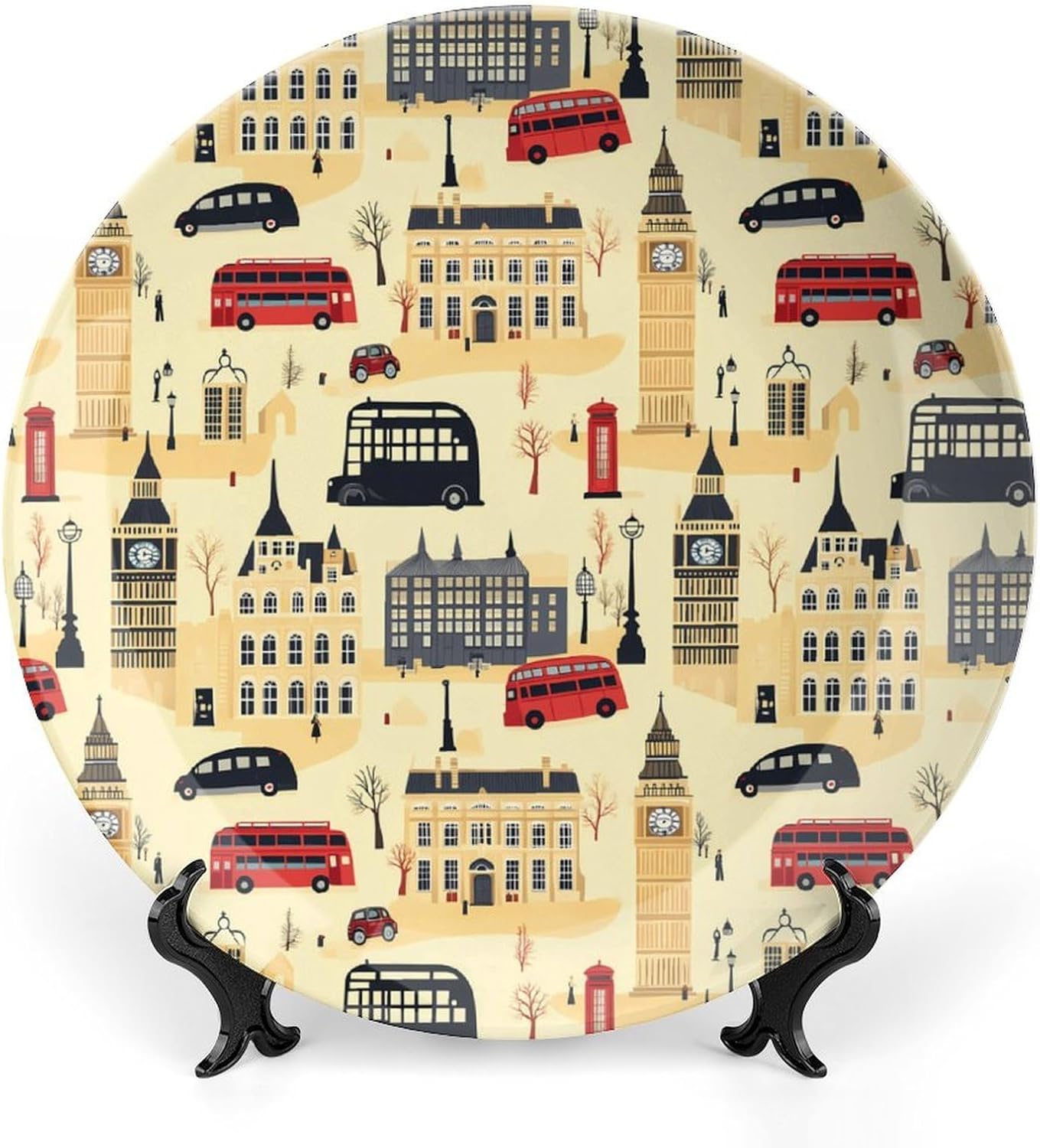 London England Souvenir UK Ceramic Plates Bone China Decorative Plate Art Dish for Home Living Room