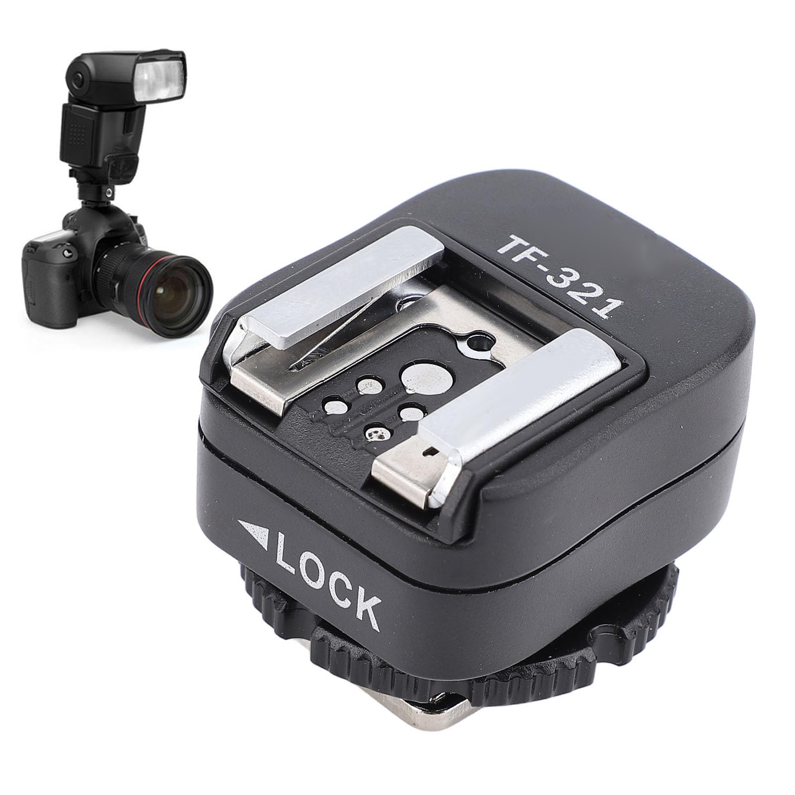TF-321 Blitzschuh-Adapter, mit PC-Synchronisationsanschluss, Blitzschuh-auf-PC-Adapter für Blitzgeräte der E-TTL-Serie