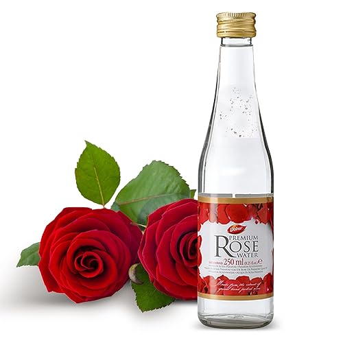Dabur Agua de rosas: eleva tu arte culinario y desvela una piel brillante con rosas rojas seleccionadas a mano, elixir aromático perfecto para