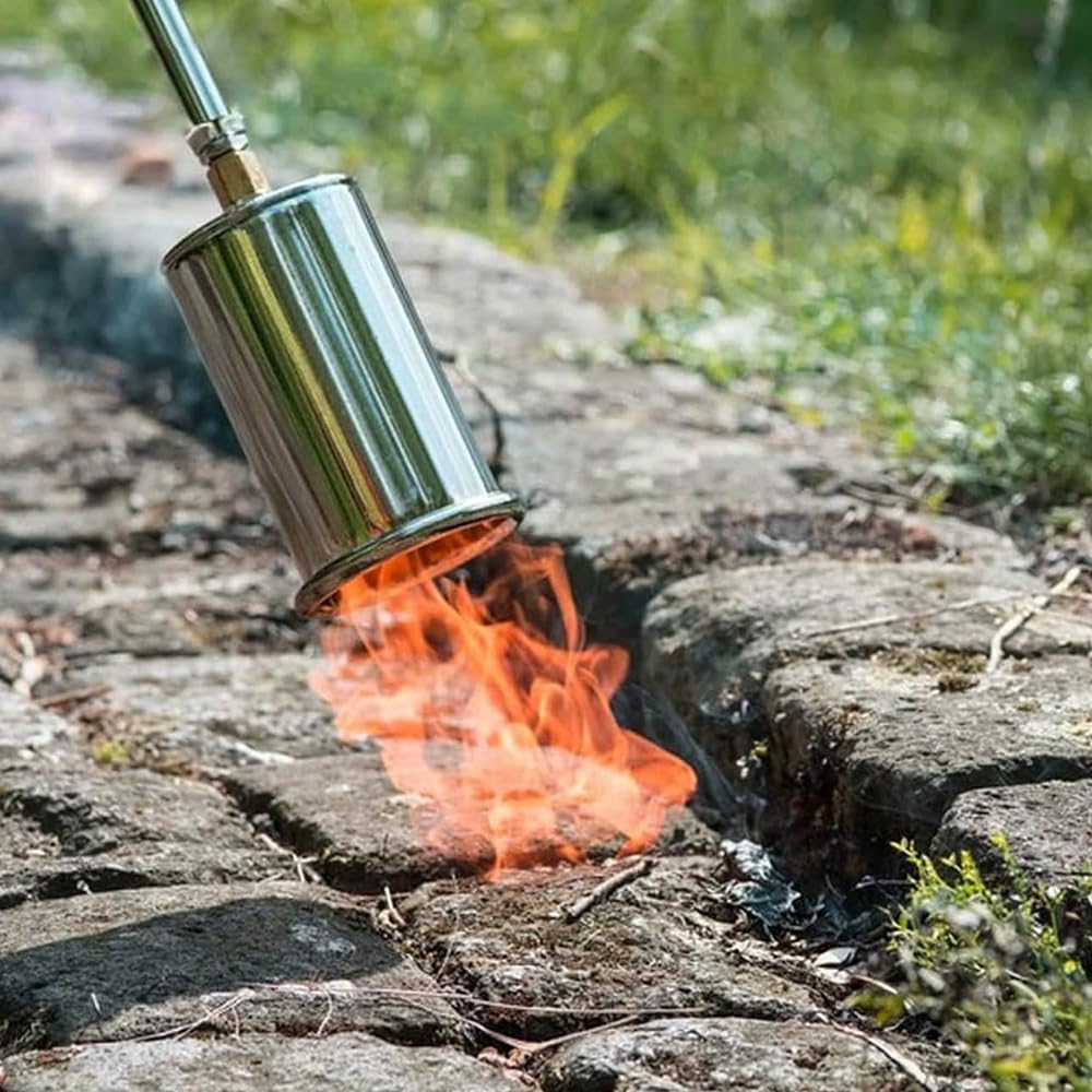 Paluplus Cannello per Saldature a Leva, lunghezza 60 cm, Bruciatore a Gas in Acciaio Zincato, Intensità di Fiamma Regolabile, Pistola per Asfalto, Guaina, per Sverniciatura, Potenza 35Kw -64L
