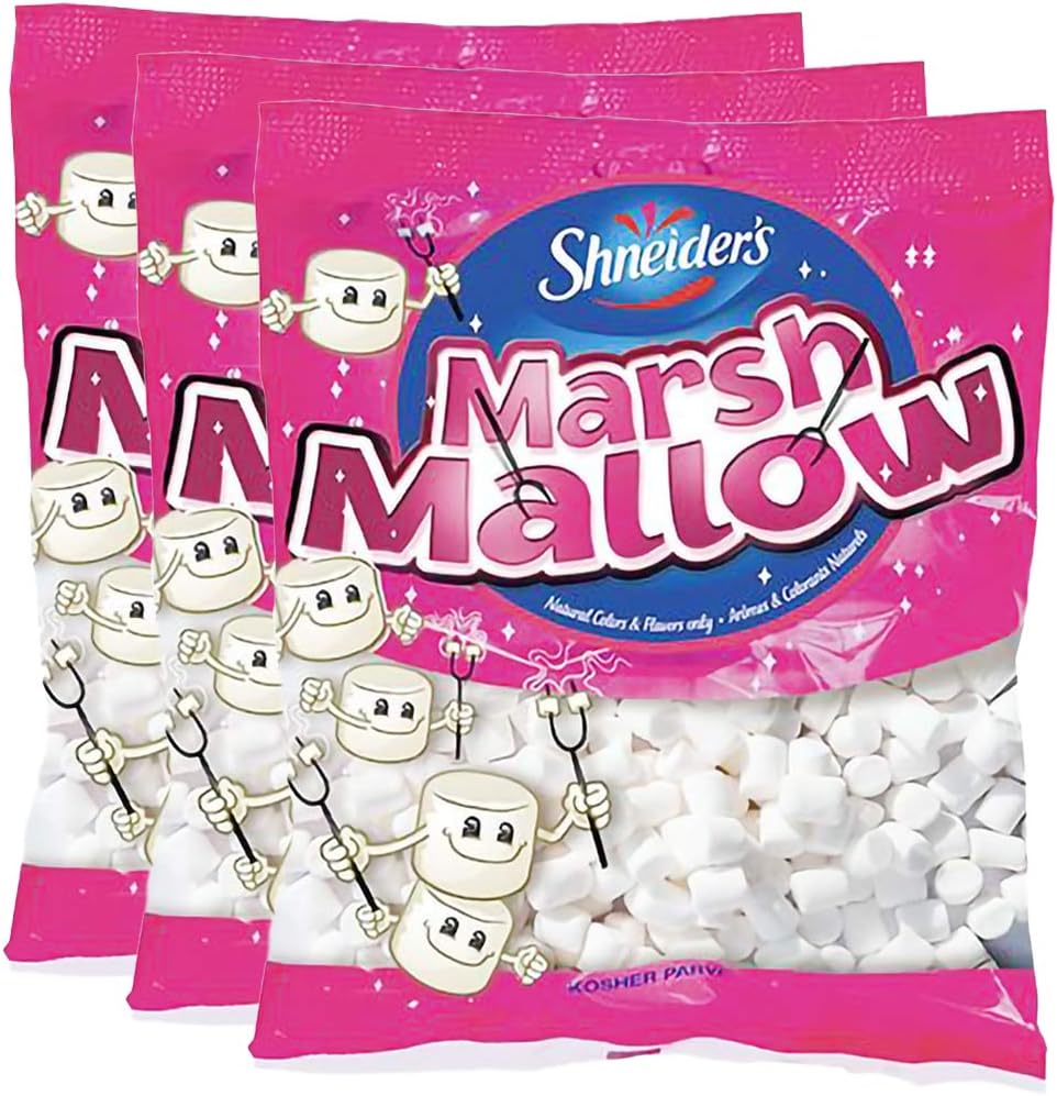 Mini Marshmallow Flavored, Natural Colors & Flavors Only, Fat-Free, OU Kosher Parve, 6.17oz Bag (White Marshmallow, 3-Pack)