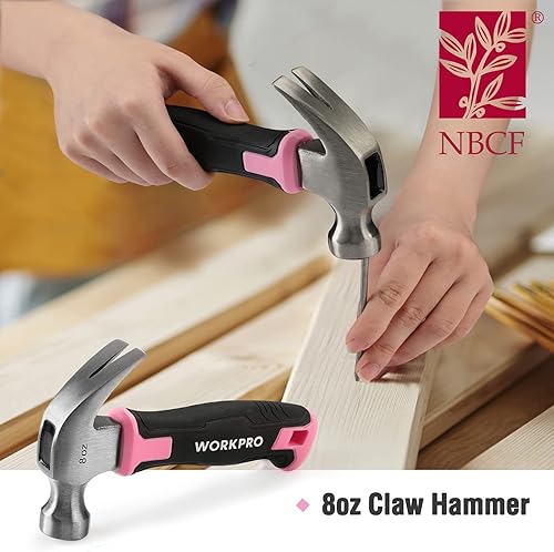 Miniatura 7 de WORKPRO Bolsa de herramientas de 13 pulgadas y juego de herramientas rosa de 35 piezas