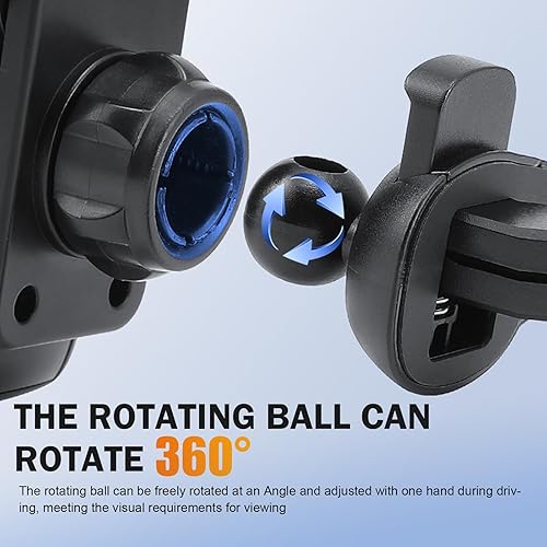 Miniatura 5 de Soporte de teléfono para ventilación de automóvil, soporte de teléfono celular de fibra de carbono, giratorio de 360, ajuste adaptativo, universal
