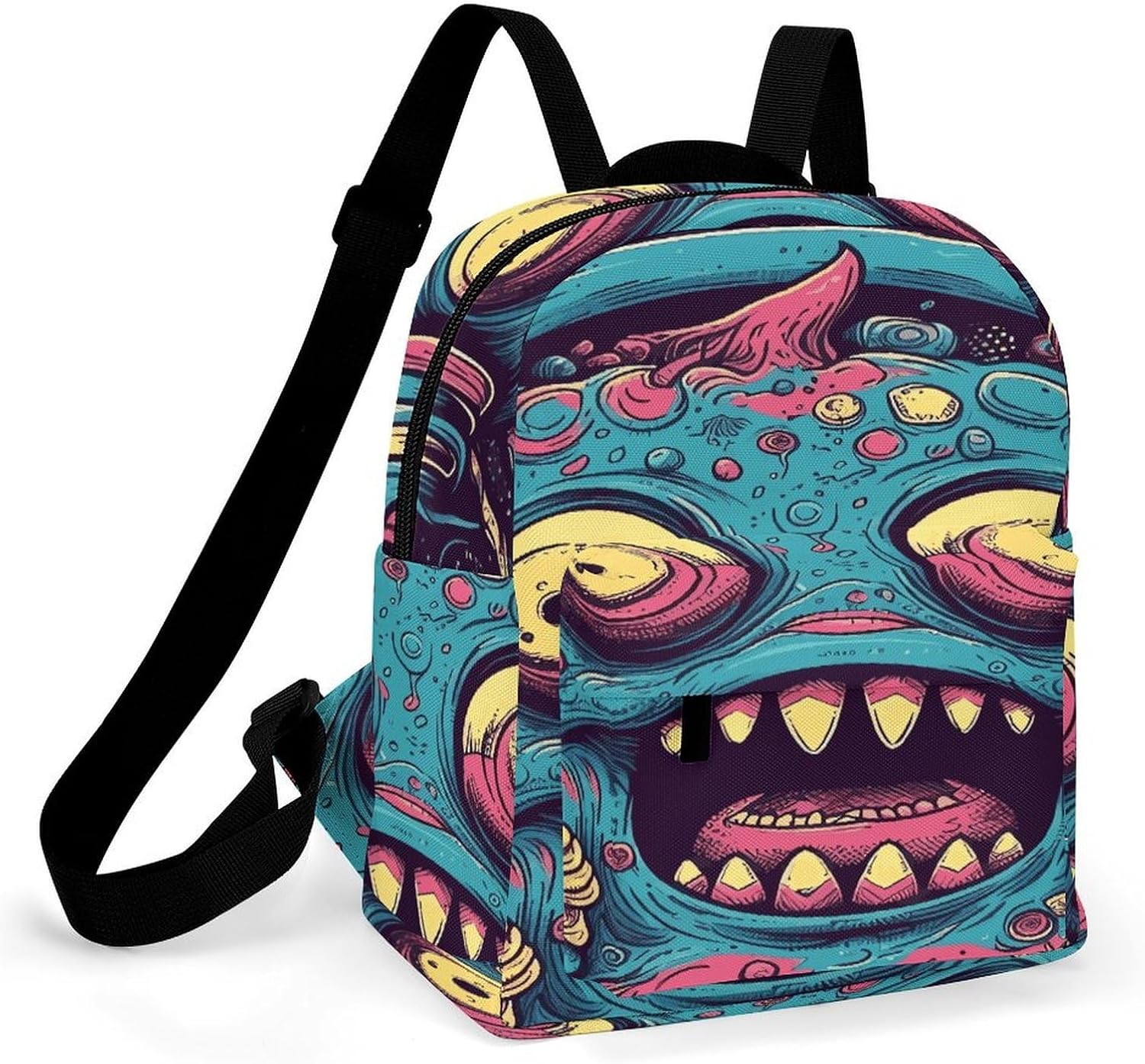 Love Music Monster Casual Daypack Personal Item Bag Backpack