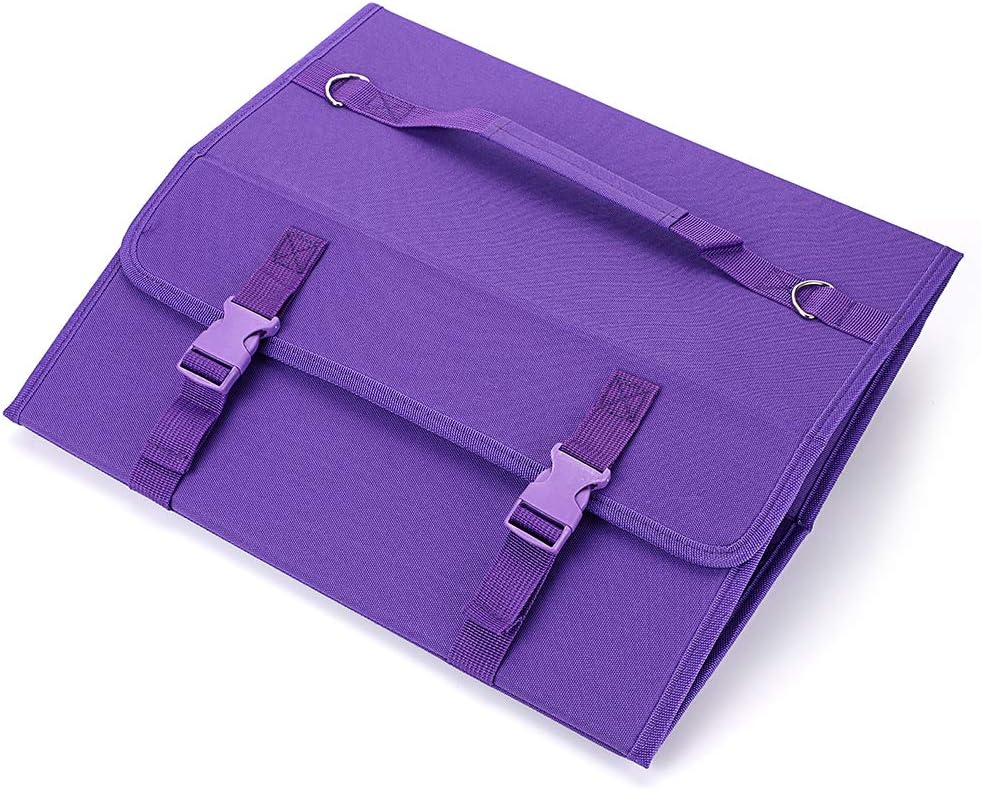 BTSKY New 171 Slots Marker Case Lipstick Organizer-Canvas Markers Holder for Markers and Sketch Markers Purple